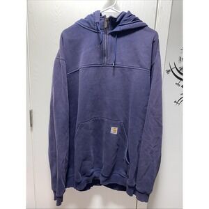 Vintage Carhartt 1/4 Zip Sun Faded XL TALL Hoodie